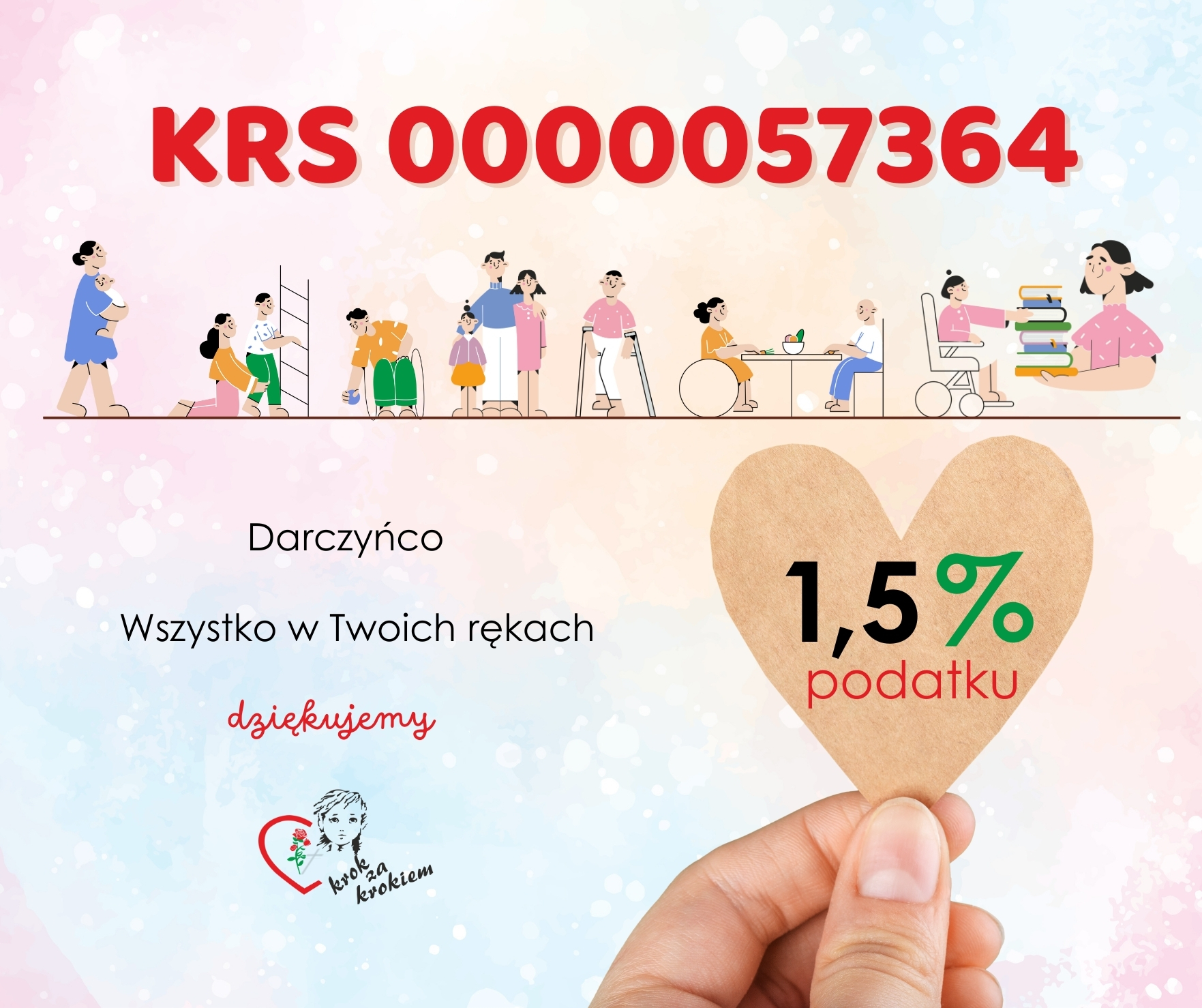 1,5% podatku – Wszystko w Waszych rękach!